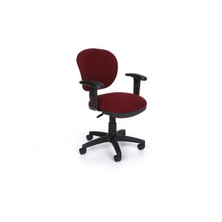 Ofm Task Chair   16 3/4  21 1/4 Seat Height   Burgundy