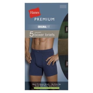 Hanes Premium Mens 5pk Comfort Soft Waistband Boxer Briefs   Assorted Colors