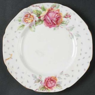 Paragon Golden Emblem (White) Bread & Butter Plate, Fine China Dinnerware   Pink