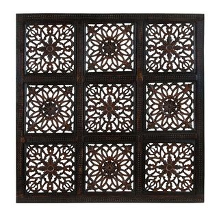 Classy Wooden Wall Panel With Abstract Design And Rustic Finish