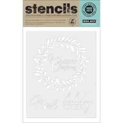 Hero Arts Stencils 6.25 X5.25  Message Wreath