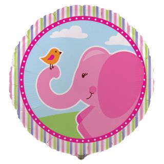 Pink Elephants Foil Balloon
