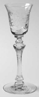 Tiffin Franciscan Kingsley Cordial Glass   Stem #17392, Cut