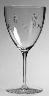 Seneca 405t 1 Water Goblet   Stem #405 Tall, Cut Star Design On Bowl