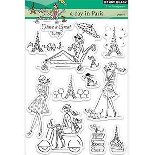 Penny Black Clear Stamps 5x6.5in Sheet day In Paris