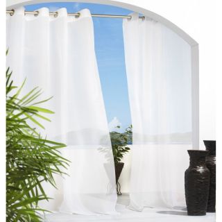 Outdoor Decor Escape Grommet Outdoor Curtain Panel   70399 109 54X84 WHITE