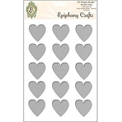 Epiphany Crafts Heart 25 Clear Bubble Caps