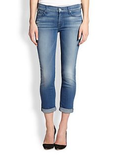 7 For All Mankind The Skinny Crop & Roll Jeans   Sibrit Blue