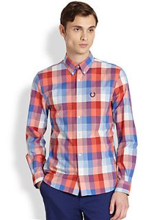 Fred Perry Modernist Check Print Sportshirt