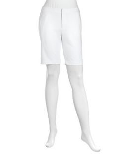 Greenwich Mid Length Soft Twill Shorts, White