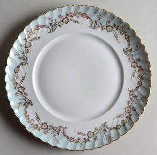 Royal Tettau Duchess Blue Green Luncheon Plate, Fine China Dinnerware   Bluegree