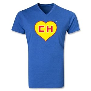 hidden Chapulin V Neck T Shirt (Heather Royal)