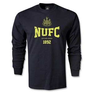 Euro 2012   Newcastle United Distressed NUFC LS T Shirt (Black)