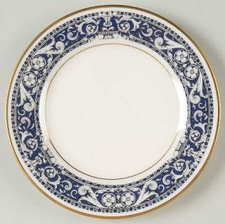 Noritake Inglewood Bread & Butter Plate, Fine China Dinnerware   Blue Border, Iv