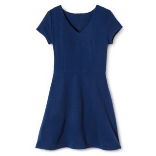 Merona Womens Textured Knit Dress   Waterloo Blue   M