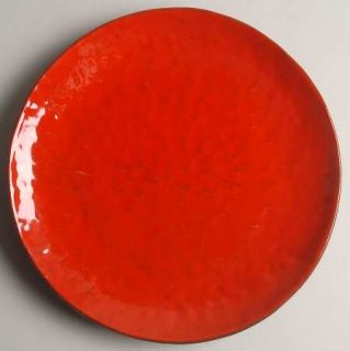 Noemi Ceramiche Nei4 Dinner Plate, Fine China Dinnerware   All Red,Dimpled,Dark