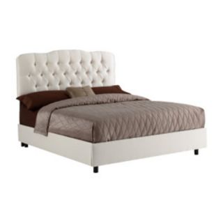 Tufted II Upholstered Low Profile Bed Velvet White   742BED Q VELVT WHITE, Queen