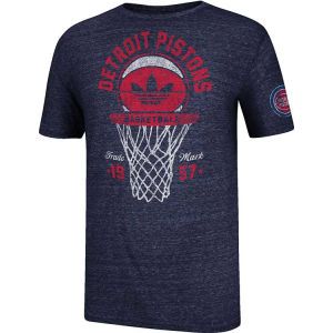 Detroit Pistons adidas NBA Classic Net Triblend T Shirt