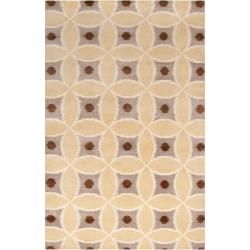 Hand knotted Diego Martin Brown Wool Rug (5 X 8)