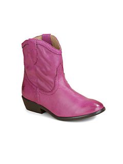 Frye Girls Carson Leather Short Boots   Berry