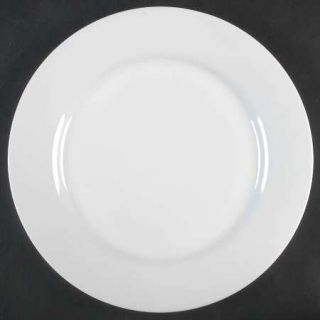 Crate & Barrel China Aspen Salad Plate, Fine China Dinnerware   All White,No Emb