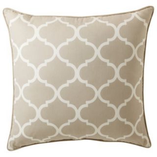 Threshold Oversized Lattice Toss Pillow   Tan (24x24)