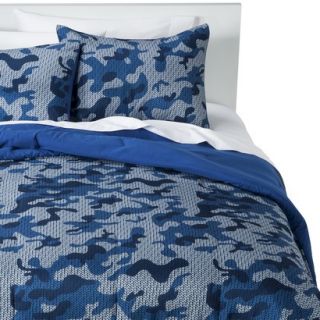 Sky Camo Comforter Set   Navy (Twin Extra Long)