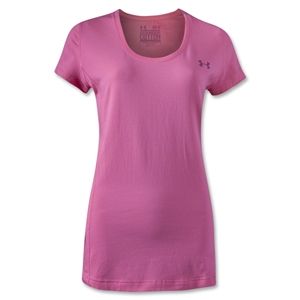 Under Armour Womens Charged Cotton Scoop T Shirt (Pink)
