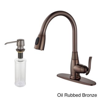 Kraus Single Lever Pull Out Kitchen Faucet And Dispenser