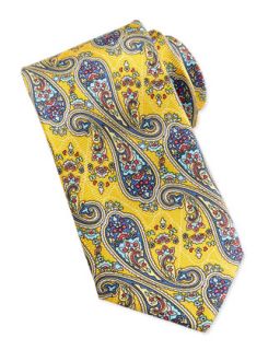 Paisley Silk Tie, Yellow