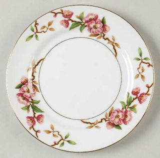 Narumi Blossomtime Bread & Butter Plate, Fine China Dinnerware   Pink Flowers Wi