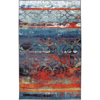 Eroded Color Multi Rug (8 X 10)