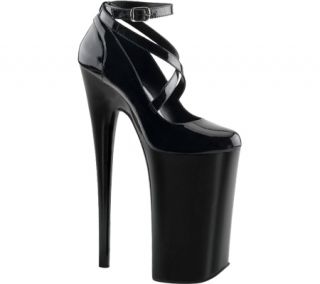Womens Pleaser Beyond 087   Black Patent/Black PVC High Heels