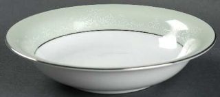 Noritake Maureen Coupe Soup Bowl, Fine China Dinnerware   White Flowers & Scroll