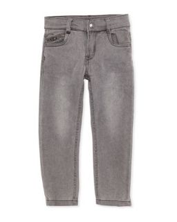 Magnetic Pole Straight Leg Jeans, Gray, 4 10