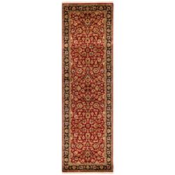 Hand knotted Treasures Burgundy Wool Rug (3 X 12)