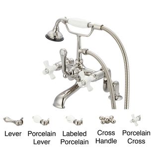 Water Creation F6 0008 05 Vintage Classic Adjustable Center Deck Mount Tub Faucet With Handheld Shower