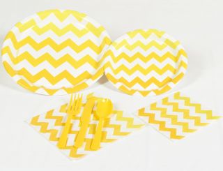 Chevron Yellow Party Pack