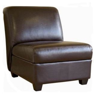 Wholesale Interiors Fleance Leather Slipper Chair A 85 J001 Dark BRN