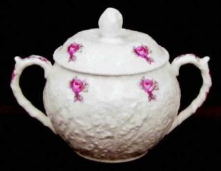 Spode Bridal Rose (No Gold Trim) Sugar Bowl & Lid, Fine China Dinnerware   Savoy