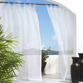 Outdoor Decor Escape Velcro Tab Top Outdoor Curtain Panel   70427 130 54X84 