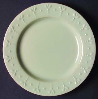 Signature Now And Then Mint Salad Plate, Fine China Dinnerware   All Green,Embos