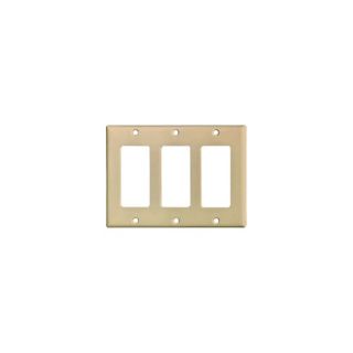 Cooper 2163V Electrical Wall Plate, Decorator, 3Gang Ivory