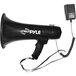Pyle 40 Watts Professional Megaphone/bullhorn W/siren   Aux in For Music/ipod