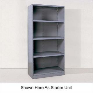 Republic Industrial Clip Closed Shelving Beaded Post Units with 5 Shelves; A