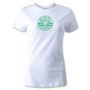 hidden NTV Beleza Womens Distressed Logo T Shirt (White)