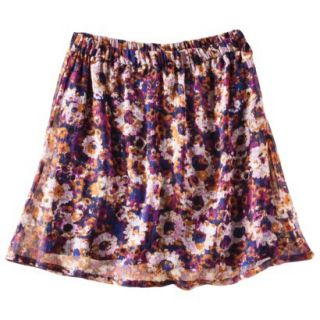 Mossimo Supply Co. Juniors Chiffon Crinkle Skirt   Blue Floral M(7 9)