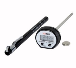 Winco Digital Pocket Thermometer w/ Case & Clip, Temp Range  40 to 302 F