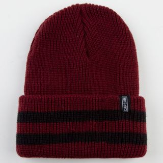 Captain Stripe Beanie Burgundy One Size For Men 226040320