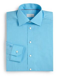 Eton of Sweden Contemporary Fit Fine Striped Dress Shirt   Blue